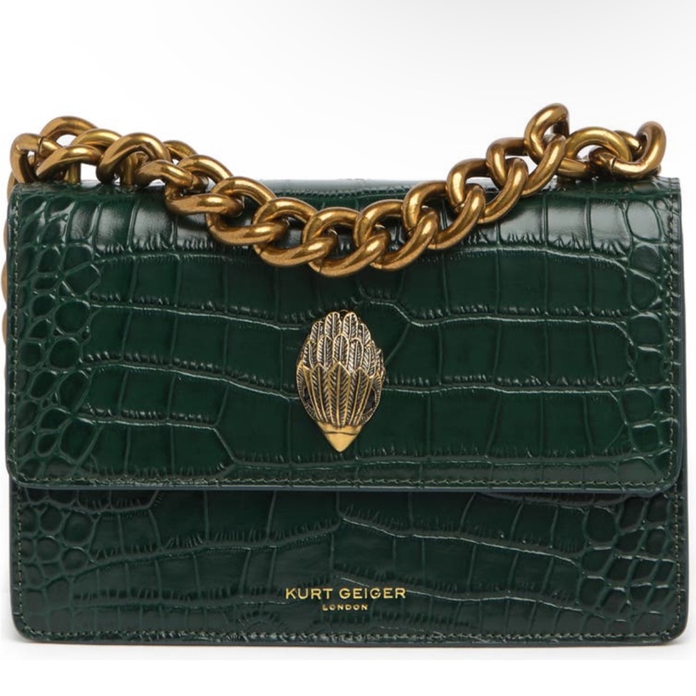 NWT Kurt Geiger Shoredich Small Cross Body - Dark Green